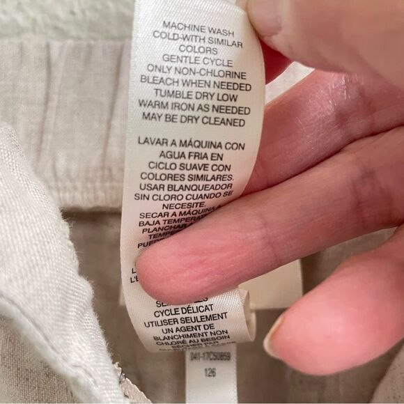 Chico's 100% Linen Pants women’s S cream beige wide leg - Picture 7 of 7